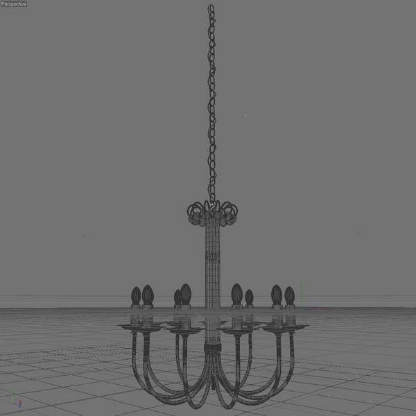 3d c4d wrought iron chandelier - CHANDELIER 1 by Carrara1